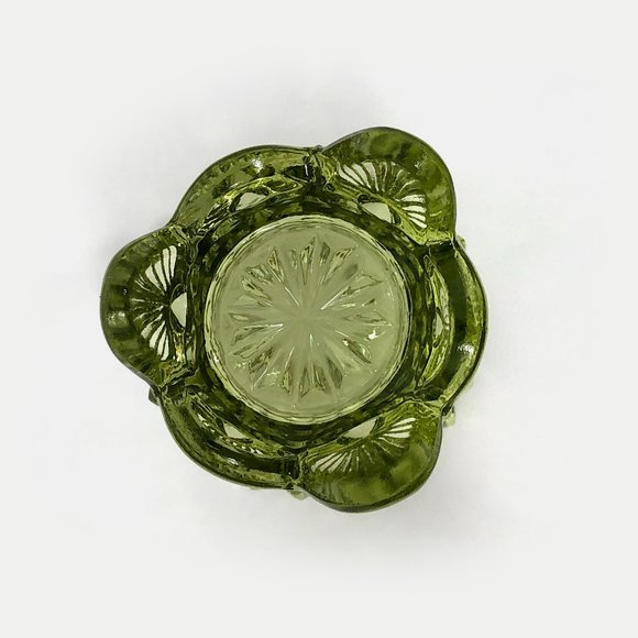 Vintage Fenton Hobnail Green Glass Toothpick Holder - Picture 4 of 4